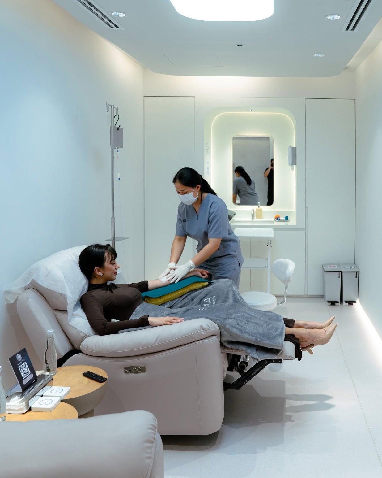 Soma Health treatment room at the Erawan Bangkok