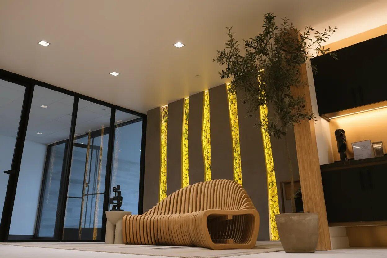 The lobby of Human Longevity's Bay Area clinic in South San Francisco