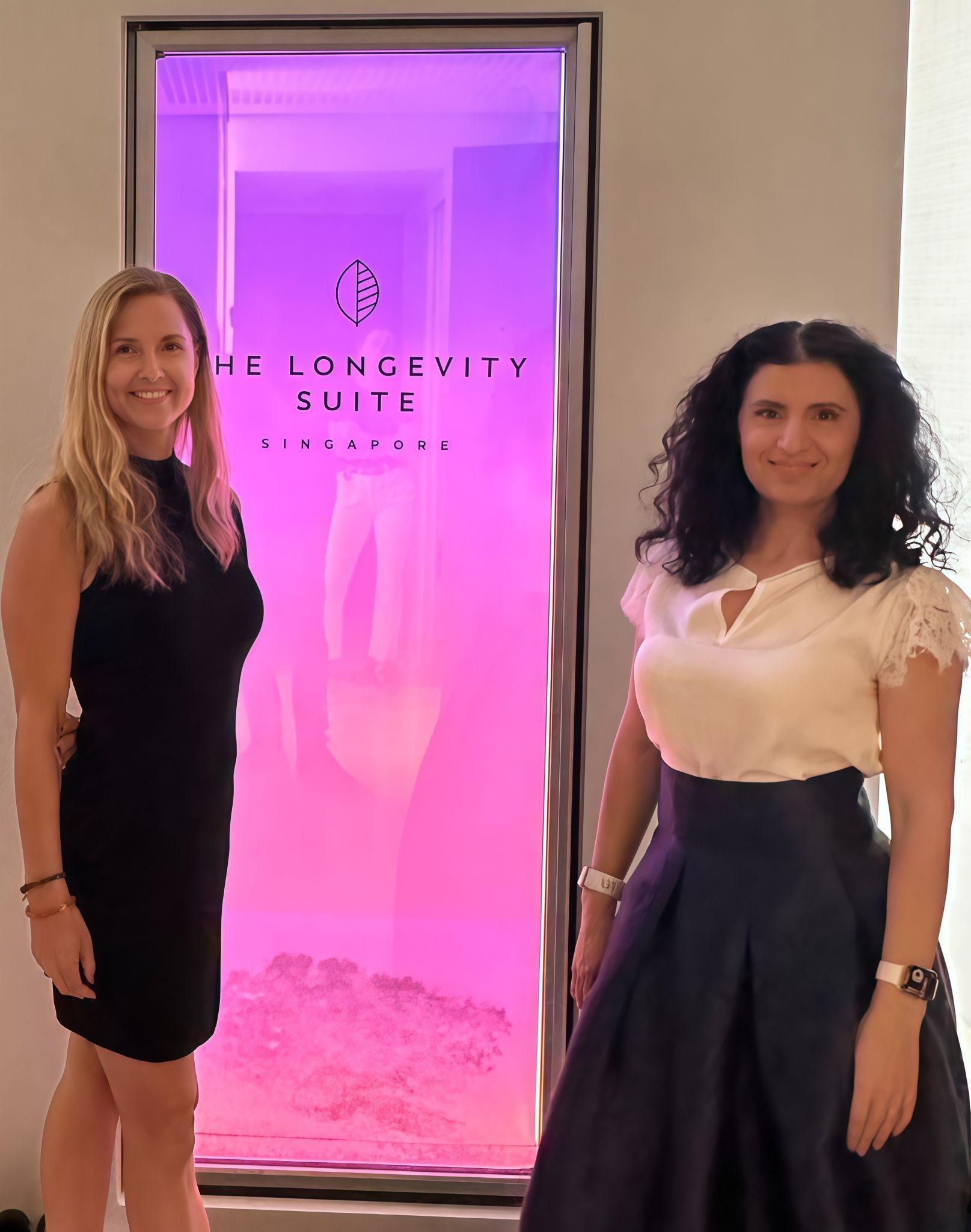 LongevAI with Diana Kraemer at The Longevity Suite showroom in Singapore