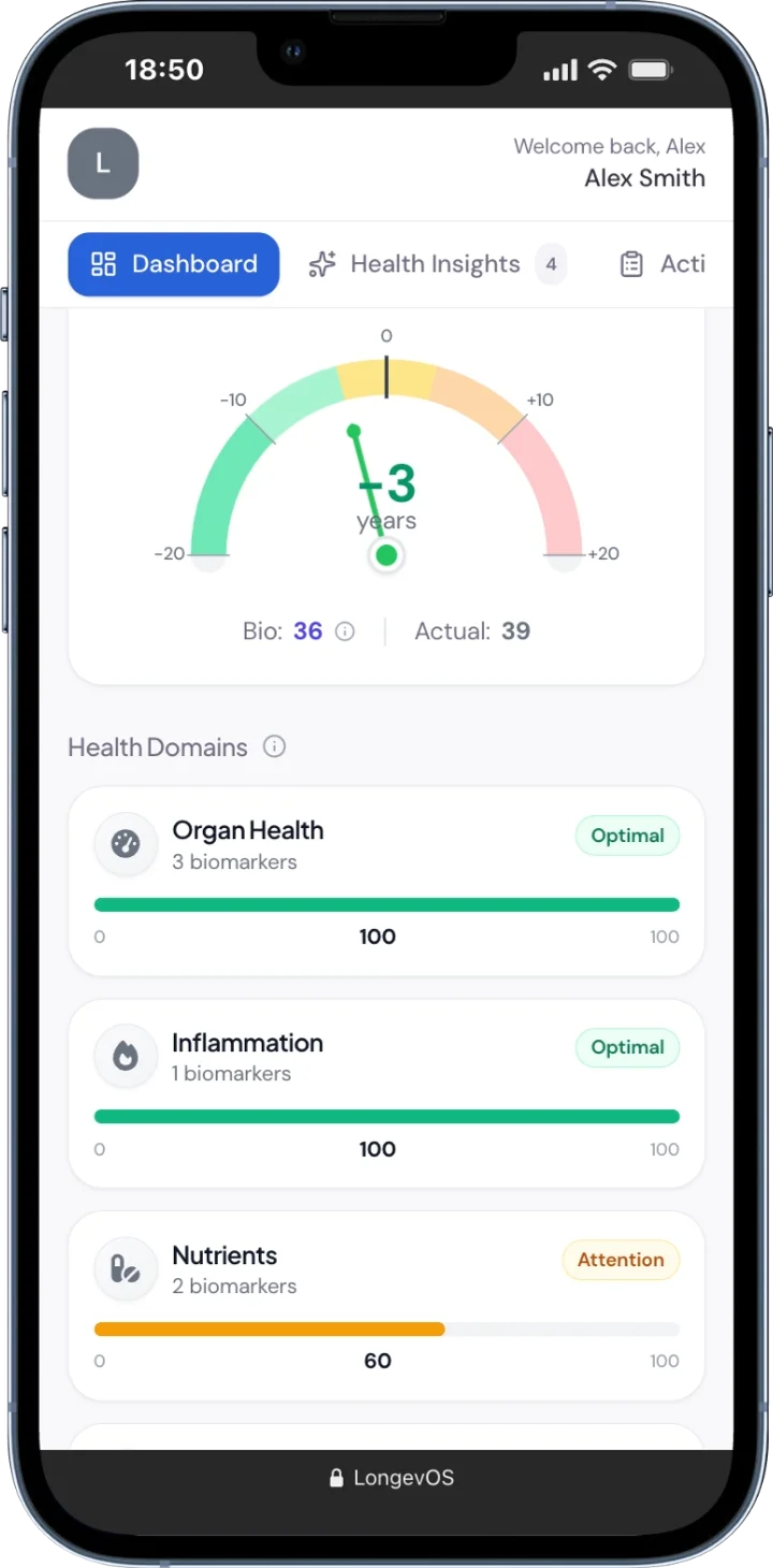 LongevOS app